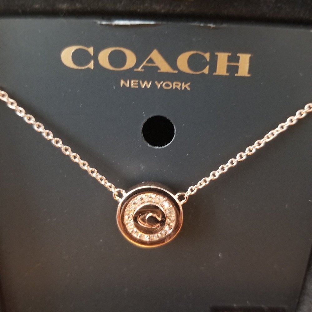 Coach Pave Necklace/Earring set - Picture 2 of 4